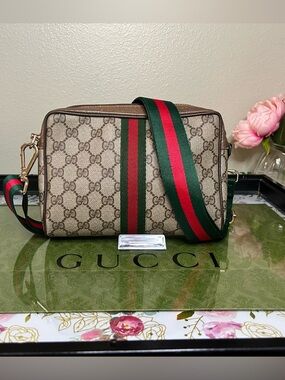 Vintage Gucci Sherry Line GG Supreme Converted Crossbody / Shoulder Bag